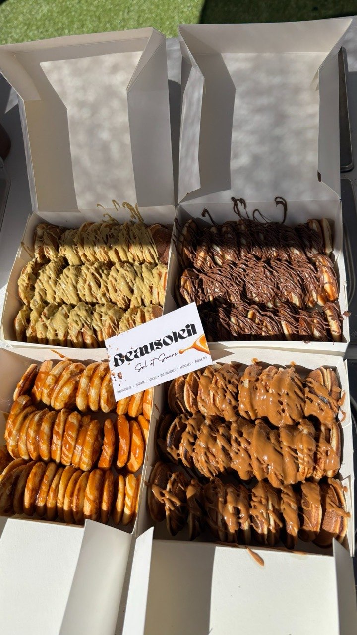 Box de mini pancakes garnis